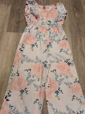 Penelope Plumm white floral jumpsuit size 8